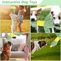 Large Plush Squeaky Dog Toys for Aggressive Chewers, Interactive Tug of War Puppy Toys for Indoor Play - Duck Stuffed Dog Toys with Soft Fabric for Small, Medium, and Large Pets
