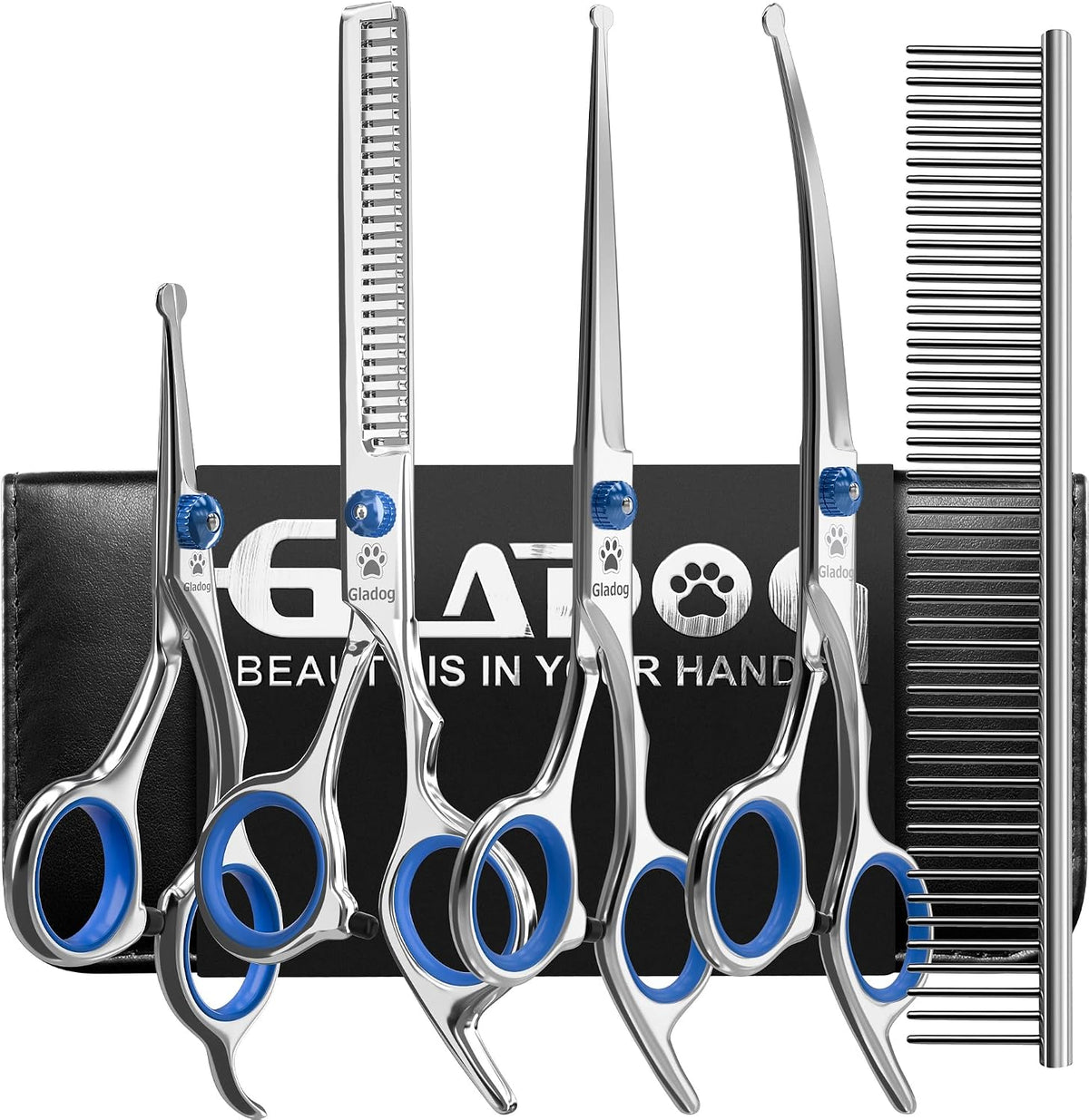 Dog Grooming Scissors Kit with Safety Round Tips - Classic