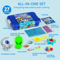 JOVA Klever Kits Construction Sensory Bin for kids Glow - Space - image 2