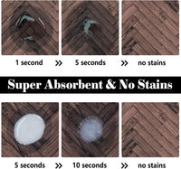 Dog Food Mats for Floors Absorbent, Pet Cat Food Mat - L(17"×30") / 01-Brown - image 2