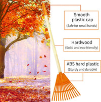 CHEERBANK kid rakes, four child size lawn rakes with wooden handles - view 10