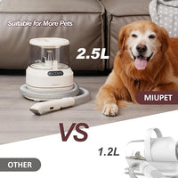 Dog Grooming Vacuum Kit, 2.5L Large Capacity, Dogs & Cats Vacuum for Shedding, 4 Pet Grooming Tools, Low Noise, Dog Nail Clipper as A Gift