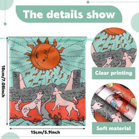Shappy 6 Pcs Velvet Drawstring Pouches for Tarot Cards Dice - Retro Style - image 2