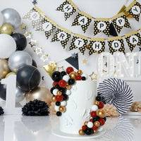 75 Pieces Cake Balls Topper Decorations Foam Cupcake Topper Mini - Black, Red, Gold, White - image 3