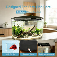 Koller Products Plastic 3-Gallon Aquarium Starter Kit with 4 Colors - 6.5 gallon - image 2