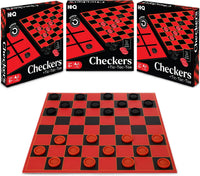 HI-Q Checkers & Tic-Tac-Toe Board Game Set - Checkers +Tic, Toc, Toe / 3-Pack