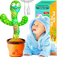 Rechargeable Dancing Talking Cactus Toy - Green