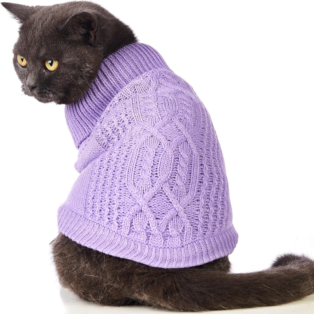 Cat Sweater Stretchy, 19 Colors, 6 Sizes - Purple / Large / Vest