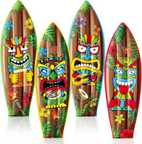 JellyArch inflatable surfboard decorations with tropical flower print, set of 4 - view 9
