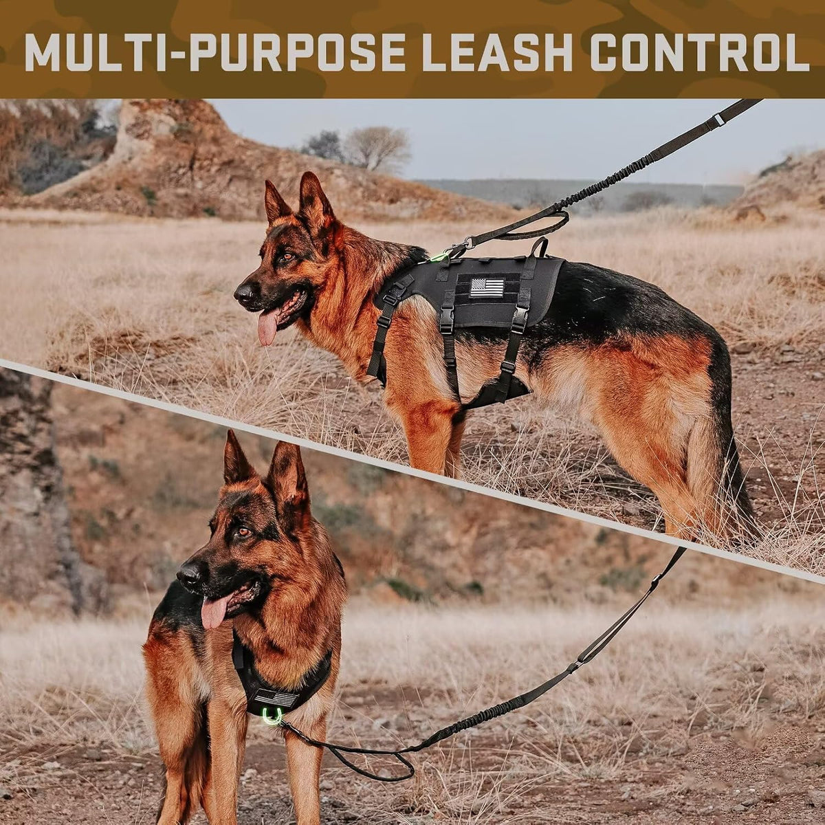 Forestpaw Tactical Dog Harness for Medium Dogs, Service Dog Vest - M:Chest 22-35",Fit 30-80lbs / Black - image 3