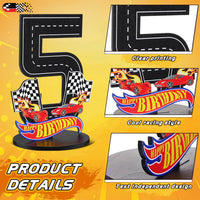 MiniInflat Race Car 5th Birthday Number Sign Centerpiece Race Car - 5th - image 2