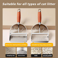 DHXYZZB Cat Litter Scoop 304 Stainless Steel Litter Shovel - Silver / Long-slot - image 3