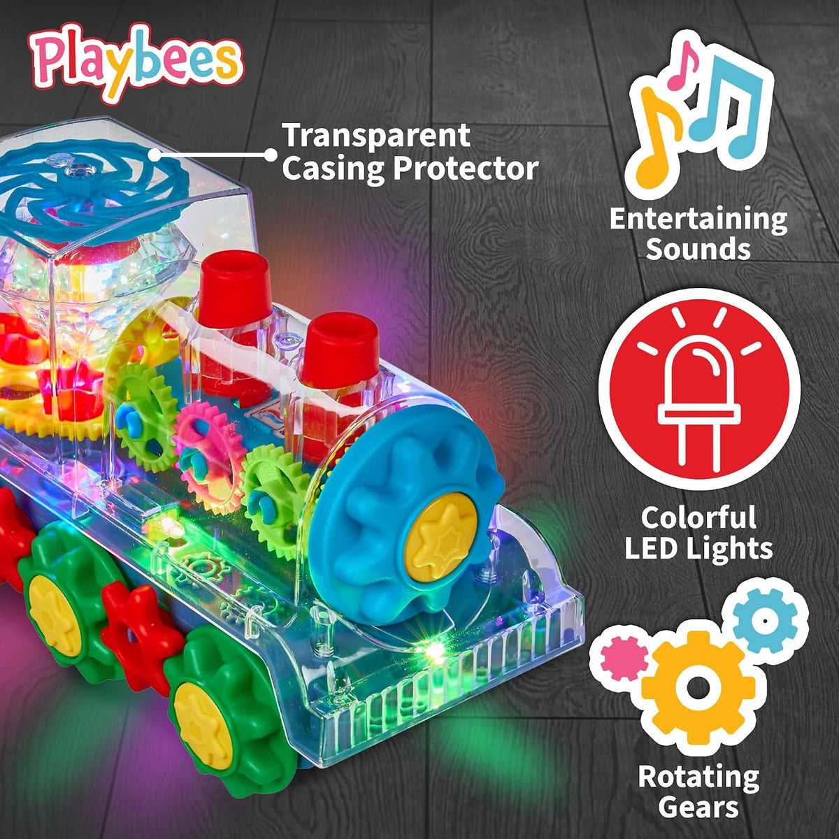 Playbees Light-Up Transparent Car - Bump & Go Train - image 4