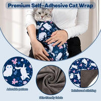 Paw Legend 27.6" Cat Wrap for Grooming Cat Wrap for Cutting Nails Cat - L(27.6'x27.6") / Cute Cat - image 4