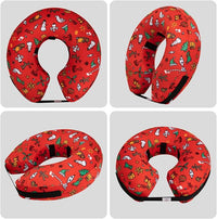 CuteBone Inflatable Dog Neck Donut with Removable Soft Fleece Covers for Small/Medium/Large Dogs and Cats After Surgery GWB07XL