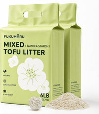 FUKUMARU Tofu Cat Litter, Applewood Blend, Clumping - Green, 12lbs. / Light Gardenia fragrance