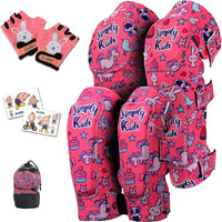 Soft-Style Kids Knee and Elbow Pads with Bike Gloves - Medium / (2nd Gen) Unicorn