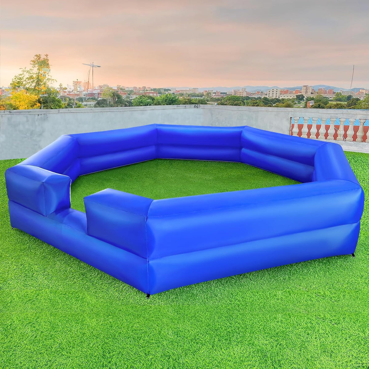 WARSUN 15 ft inflatable gaga ball pit with notched entry and built-in blower - view 8