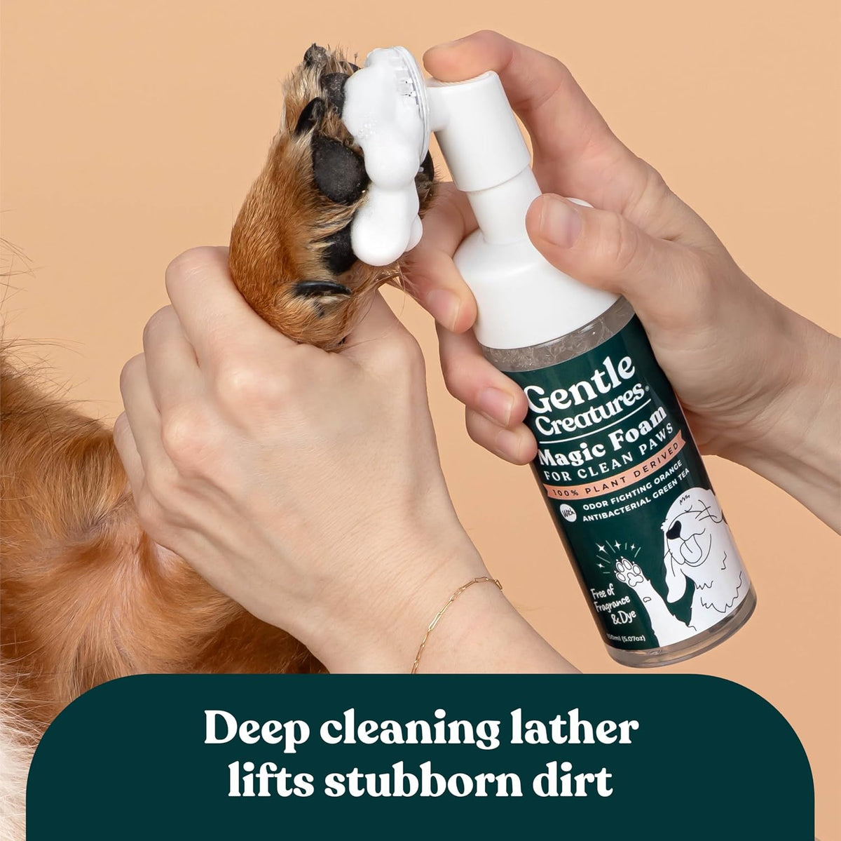Gentle Creatures Magic Foam Dog Paw Cleaner with Scrubber Brush - Refill - image 3