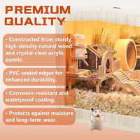 Hamster Cage Chewproof, Large Hamster Cages and Habitats, Openable Top with Acrylic Sheets, Solid Built