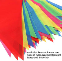 RUBFAC 170ft 120pcs Red White Striped Pennant Banner – Fun for Kids & Family - Multi Color / 1020 Feet - image 3