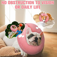 BINGPET Inflatable Dog Cone Collar Alternative After Surgery,Soft Recovery Cone for Dogs to Stop Licking,Protective Neck Donut E Collar Adjustable for Small Medium Large Dogs & Cats(Pink,S)