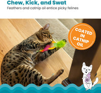 Catstages Strawbabies Dental Cat Chew Toy with Catnip & Feathers - Pineapple - image 4