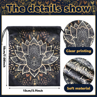 Shappy 6 Pcs Velvet Drawstring Pouches for Tarot Cards Dice - Stylish Style - image 2