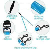 Two Point Control Dog Leash, No Tangle Training Walking Leashes – Essentials for Dogs - Light Blue - image 3