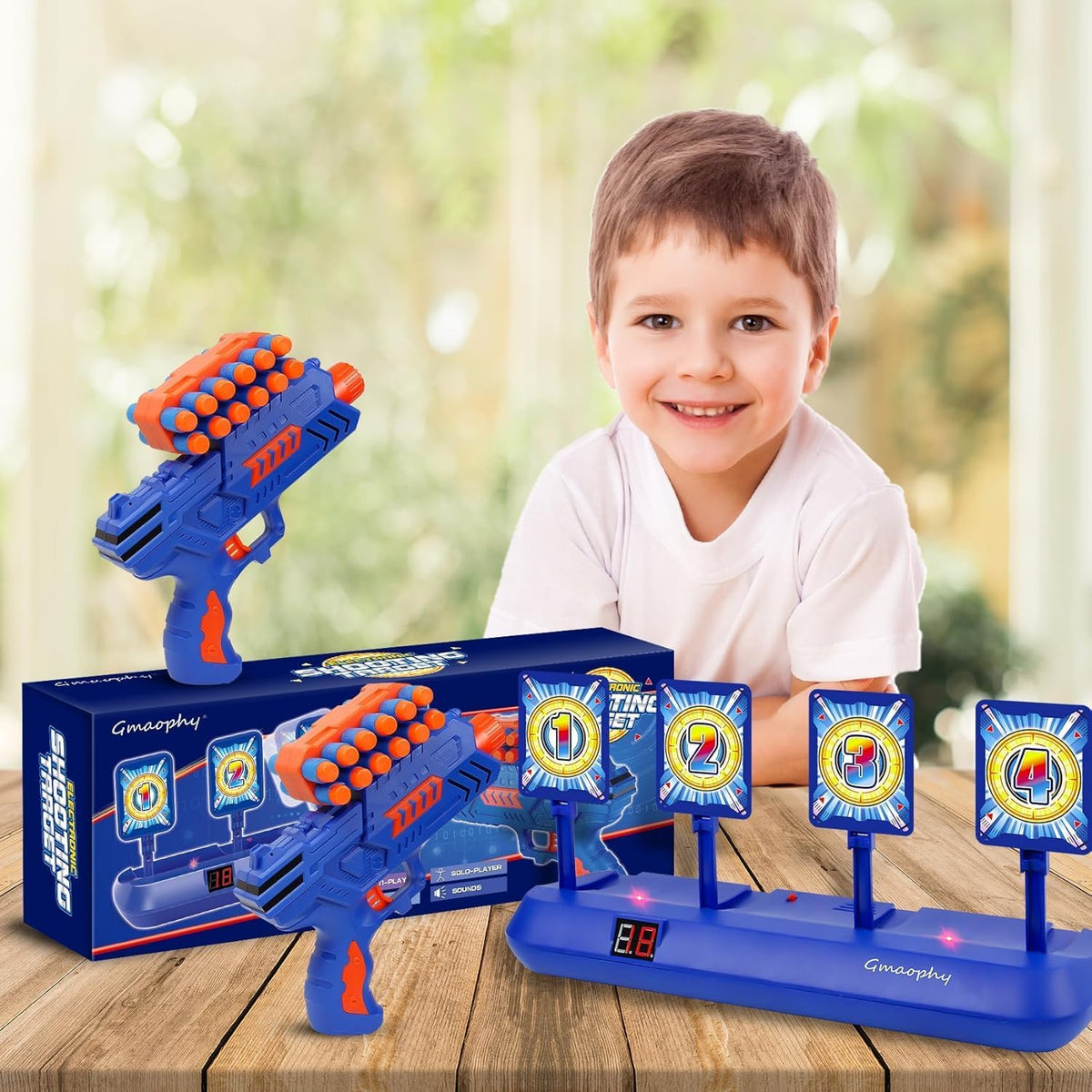 Digital Shooting Targets with Foam Dart Toy Blaster for Kids Shooting - image 2