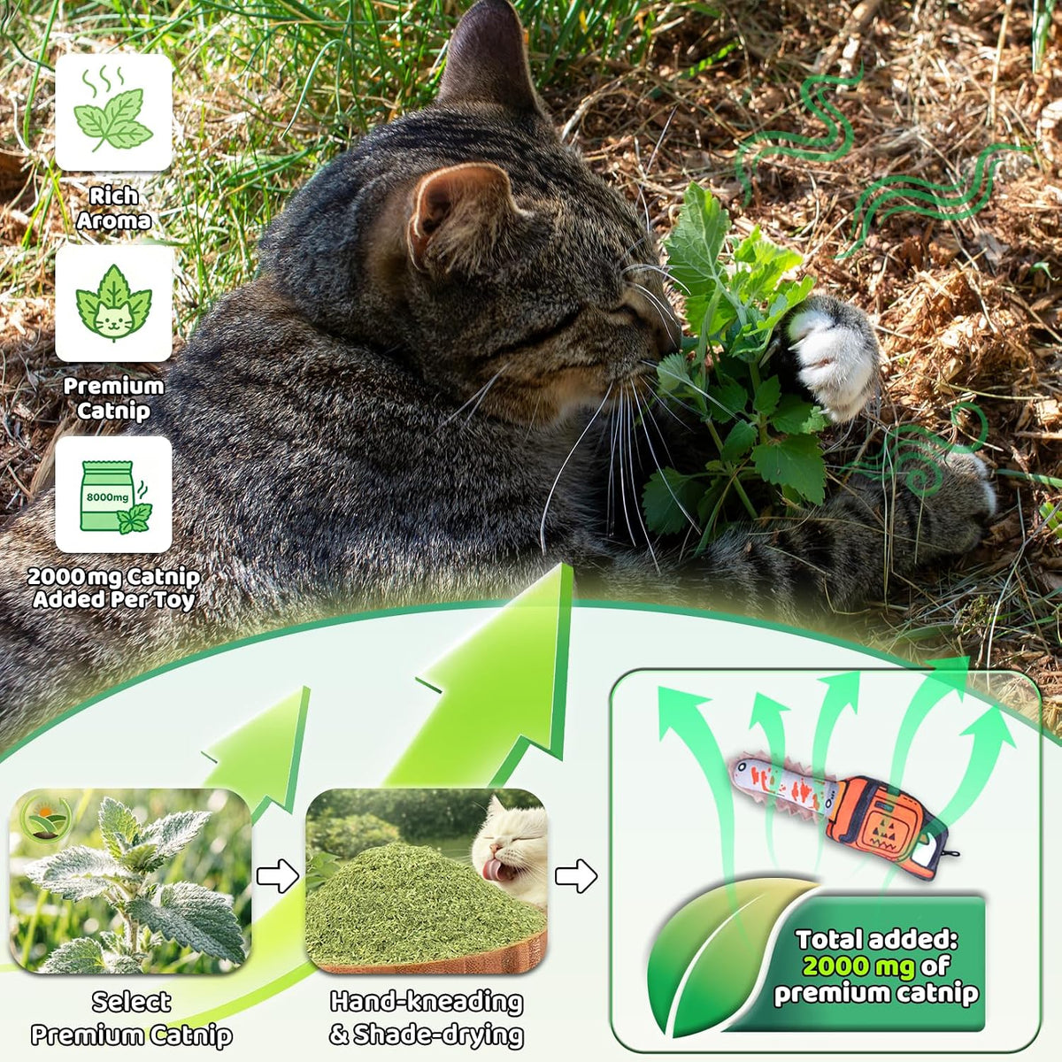 Catnip Toy [2000mg Premium Catnip] - Chainsaw Style - image 3