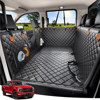 Zanch Hard Bottom Dog Seat Cover for Trucks - Black+Orange / Standard - Cars, SUVs & Medium Trucks