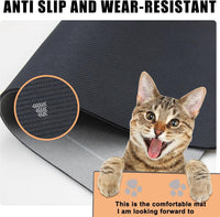 YCT Cat Food Mat for Pet Dog Feeting Mats - Navy Blue / 18.1"L x 11.8"W - image 4