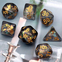 Haxtec Light Green DND Dice Set - Black Gold - image 4