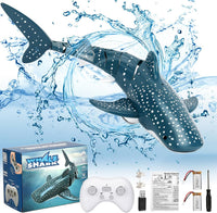 GearRoot remote control crocodile boat toy with glowing eyes swimming in a pool - view 3