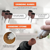 Wahl Grind & Smooth 2 Speed Battery Dog Nail Grinder with Concave Rounding Tip and Nail Guard for Increased Safety and Precise Nail Grinding - Model 3026333
