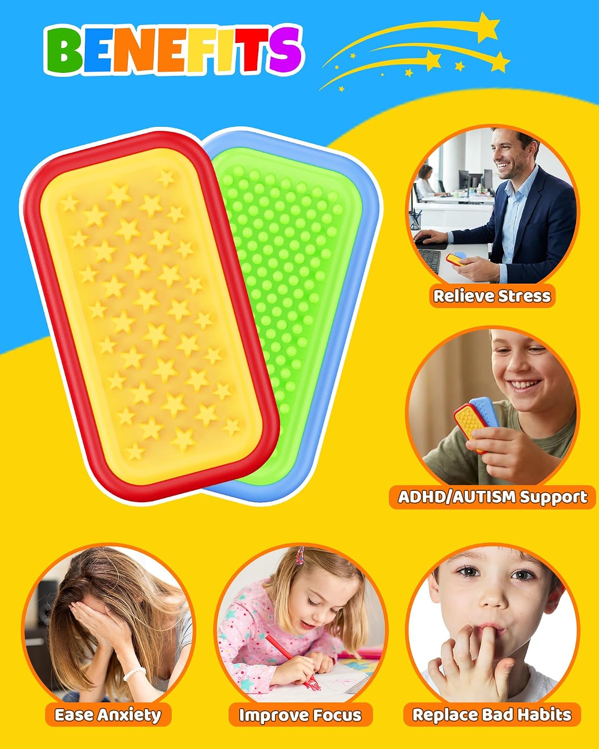 LADFAR magnetic sensory fidget toys, Prism Rise and Pulse Line silicone sliders - view 6
