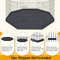 PEEKABOO Foldable Rustproof Dog Playpen with Door, 8 Panels 24"H – Essentials for Dogs - Only Octagonal Bottom Pad - image 4