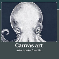 Octopus Wall Decor, Octopus Canvas Wall Art, Ocean Wall Decor,Sea Animal Canvas to Paint for Bathroom, Living Room, Bedroom (24" x 36" x 3 pcs)