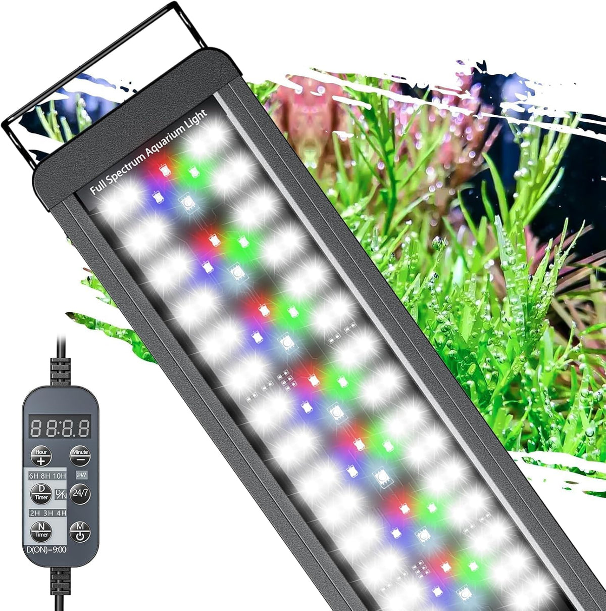 Pawfly Aquarium Light for Plants, 42 W Bluetooth Fish Tank Light - Basic / 12" to 18"