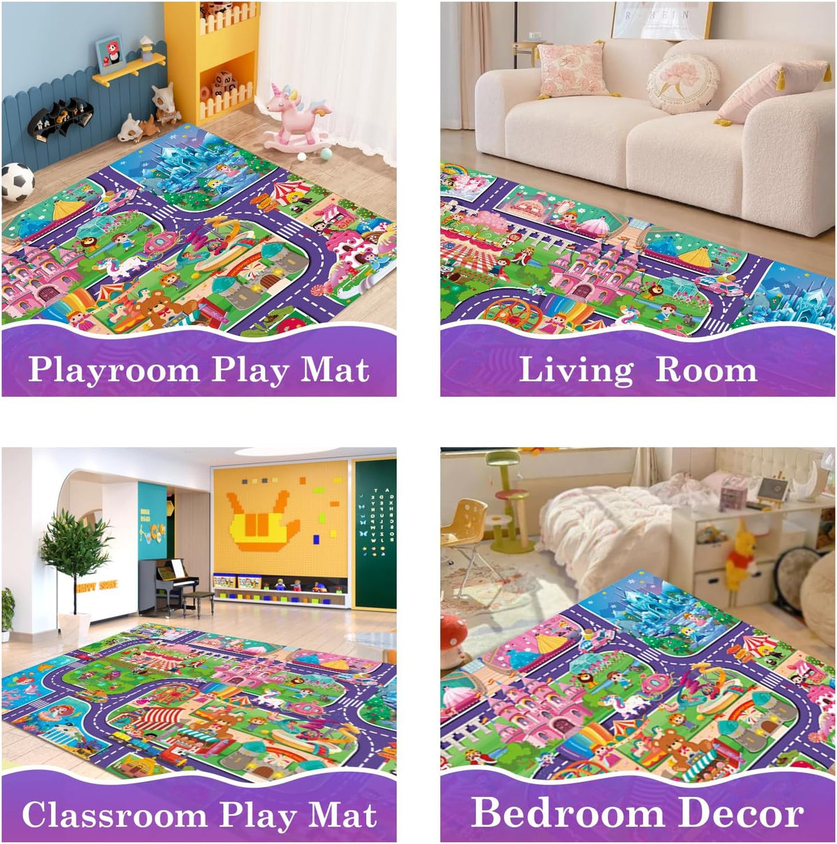 Oriate Kids Dream Mat Modern City Road Map Rug - Fairy Tale Mat - image 4