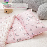 Bunnikins & Clover Toddler Nap Mat with Removable Pillow - Unicorn Pink - image 4