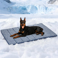 Dog Cooling Mat for Large Dogs, 35"x23" Memory Foam Pet Pad – Essentials for Dogs - Wander Blue / 47"L x 29"W x 0.8"H