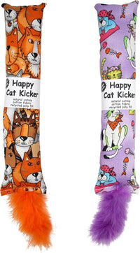 Jumpaws 2 Pack Natural Interactive Catnip & Silvervine Cat Kicker - Cat Family Printed