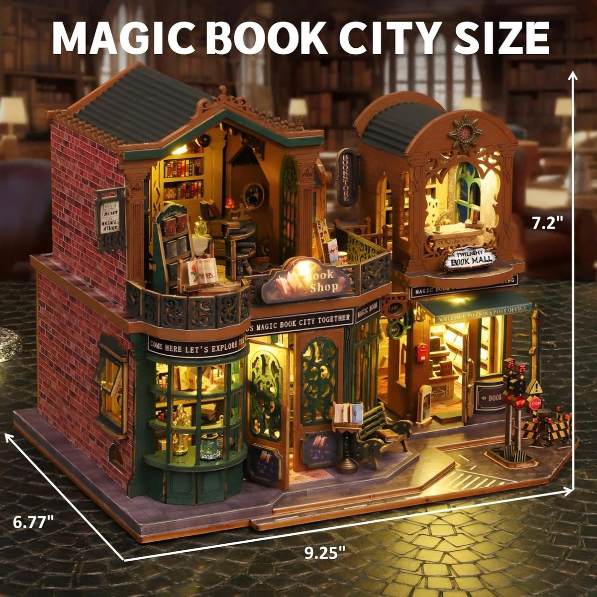 OZJAY Warm Christmas Lodge miniature house kit for adults with LED lights - view 15