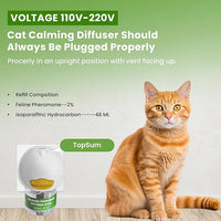 Calming Diffuser Kit for Cat, Cat Pheromone Calming Diffuser Starter Helps Ruduce Anxious, Anti-Stress & Comforts Cats (2 Diffuser + 6 Refills)