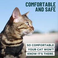 Houdini Escape Proof Cat Harness and Leash – Essentials for Cats - Black / S - image 2