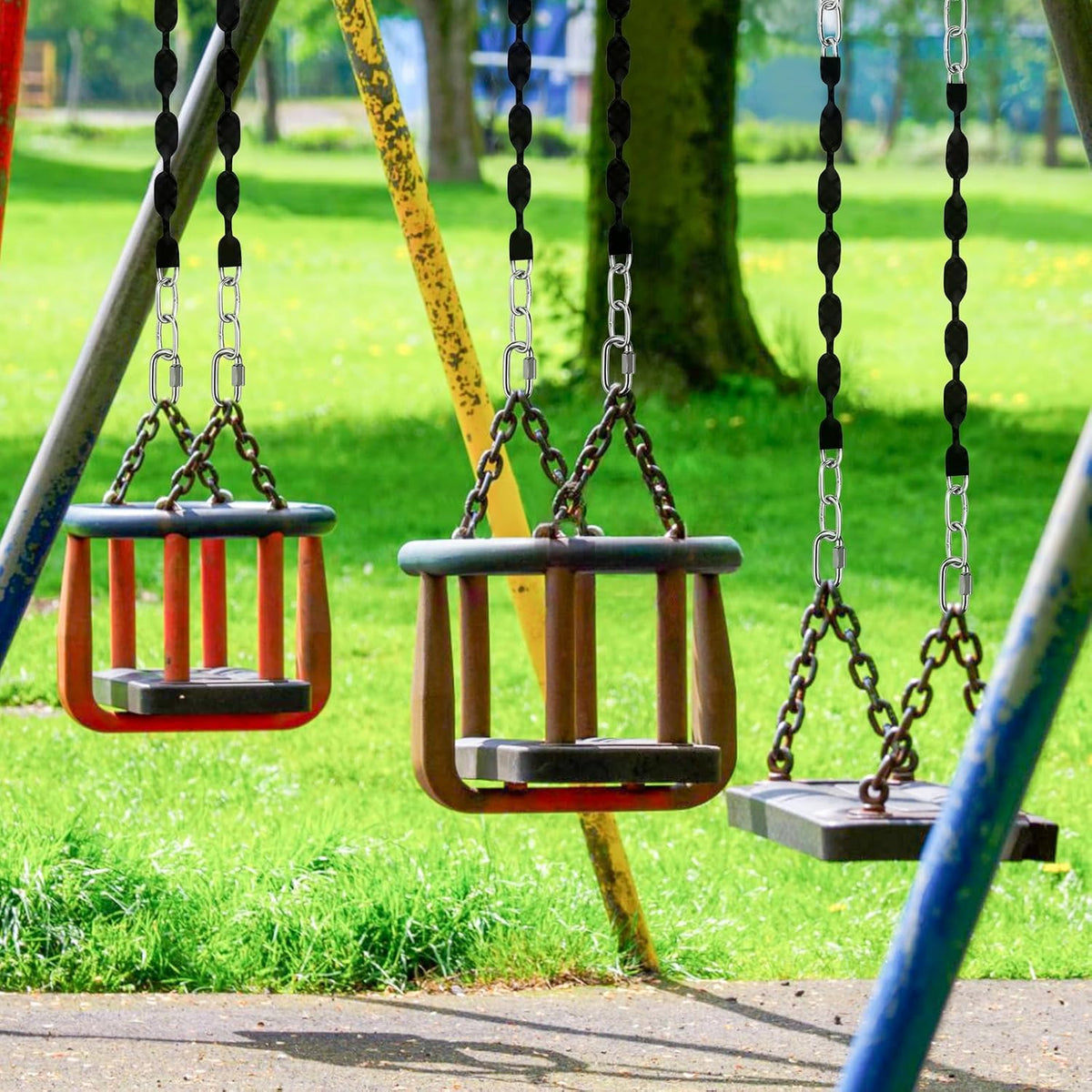 Dakzhou 84 inch stainless steel swing chains with grip sleeves and quick connection buckles - view 18