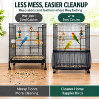 Bird Cage Net Cover Seed Catcher - Black / 118 x 15 Inch/ 300 x 37 cm - image 3