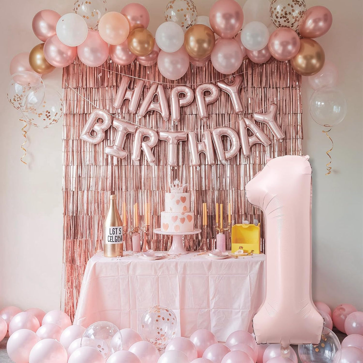 40'' Purple K-pop Number 5 Balloon for Girl 5th Birthday Party - Baby Pink / Number 1 - XXL - image 3